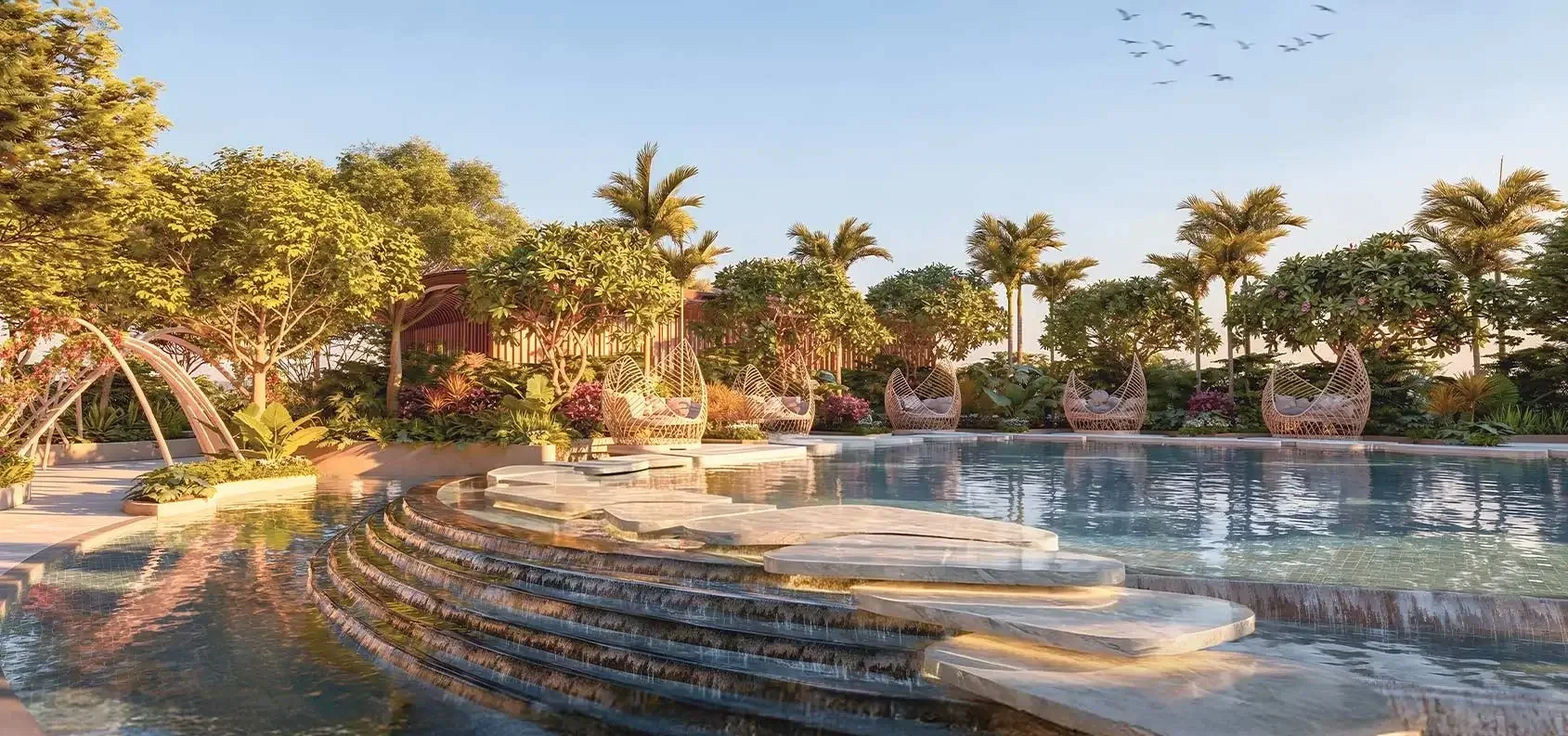 Swimming pools at Smartworld Residences by ELIE SAAB, Sector 98 Noida