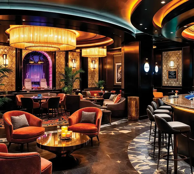 Second floor — dining and entertainment — illustrative of the planned experience